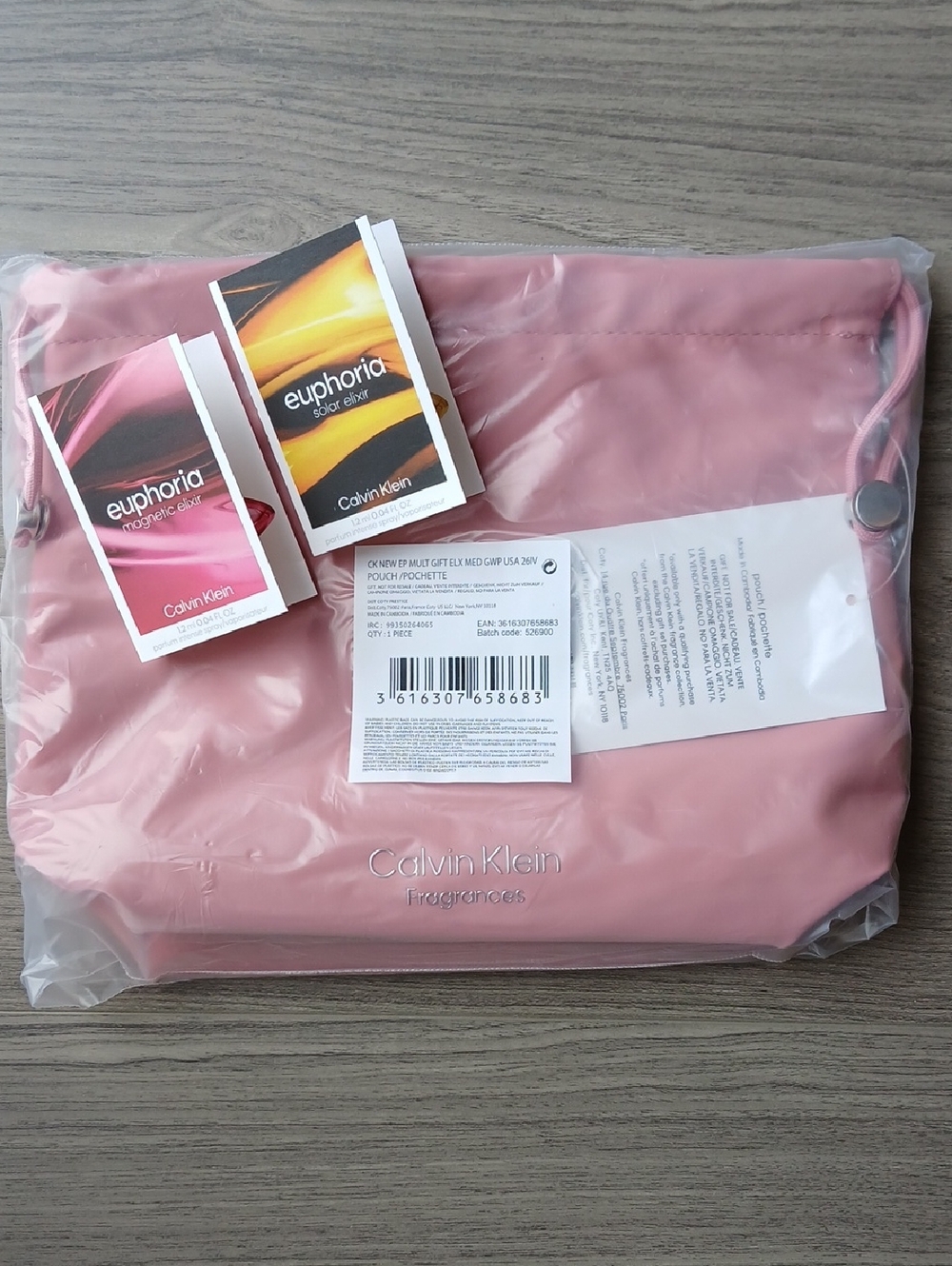 💕Calvin Klein Eupohoria Logo Cosmetic Pouch Bag Bundle Samples